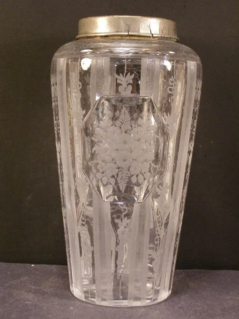 ~1900 Brilliant Sheraton Engraved Crystal Hawkes Intaglio Cut Glass Flower Vase~