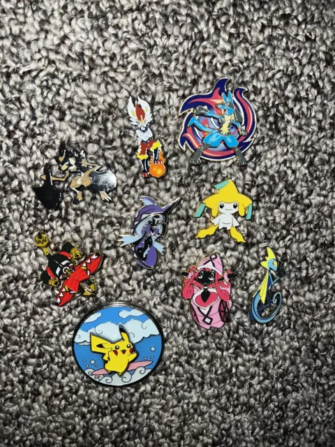 Official Pokemon Enamel Lapel Pin Lot of 9