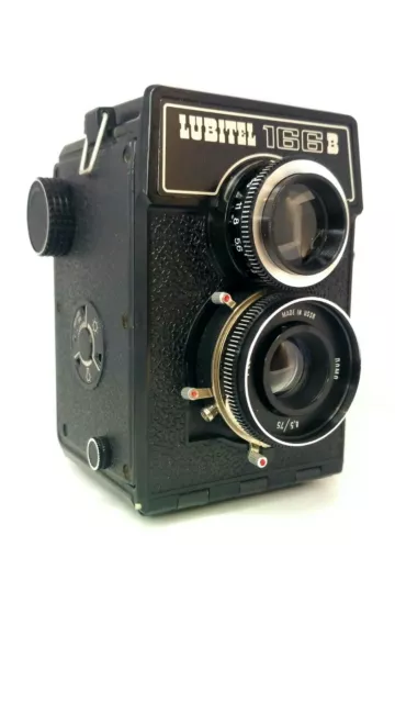USSR Vintage Twin-Lens Reflex Camera LOMO Lubitel-166B with box and case