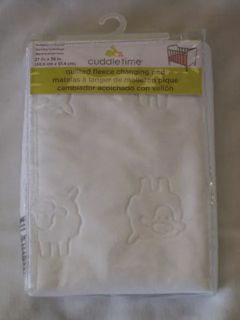 Cuddle Time Quilted Fleece Changing Pad Waterproof 27”x 36” Crib Lamb Pattern