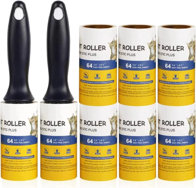 Wulawindy Lint Roller Pet Hair Remover - Extra Sticky Lint Remover Rollers for C