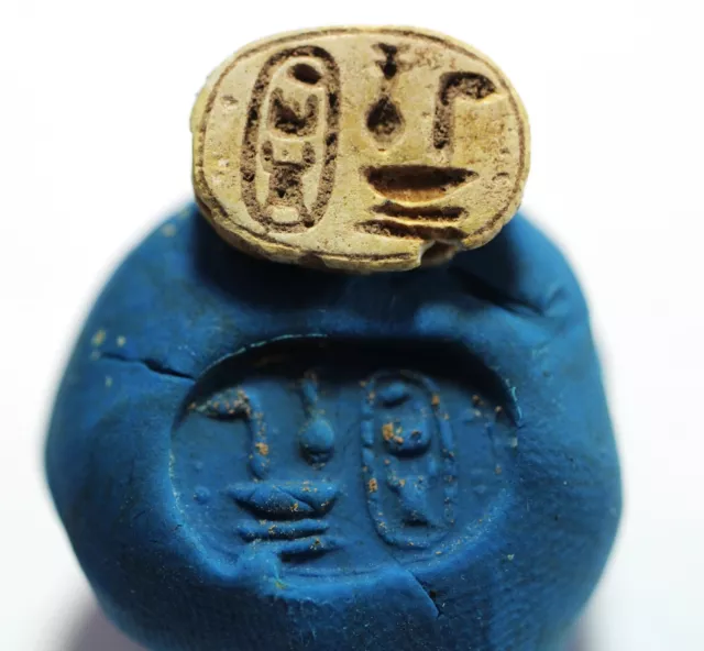 Zurqieh -Ad12982- Ancient Egypt , New Kingdom Stone  Scarab. 1400 B.c