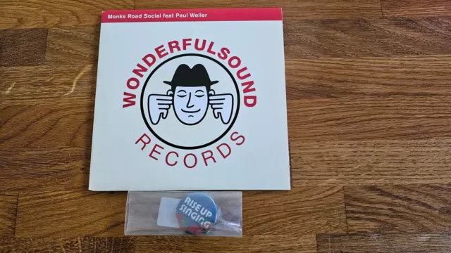 Monks Road Social Feat. Paul Weller Rise Up Signing Mint C/W Promo Badge