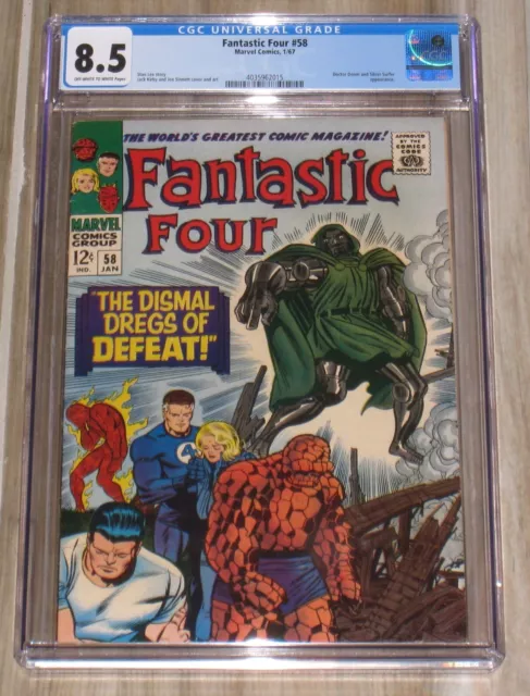 Fantastic Four #58 | Marvel 1967 | CGC 8.5 Off White to White Pages Dr. Doom