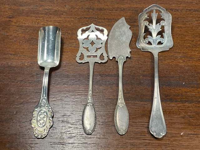 Metal Argente Couverts A Mignardises Dessert Gateaux