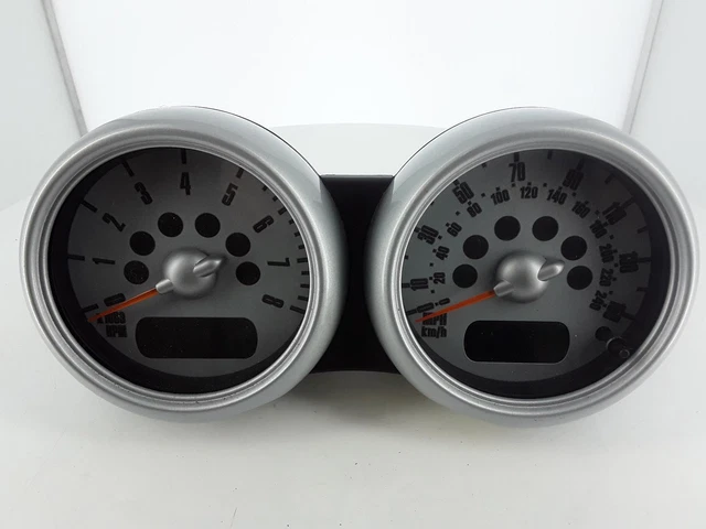 MINI R50 R52 R53 Chrono Pack Speedo Rev Counter Dual Gauge Silver 6211 ...