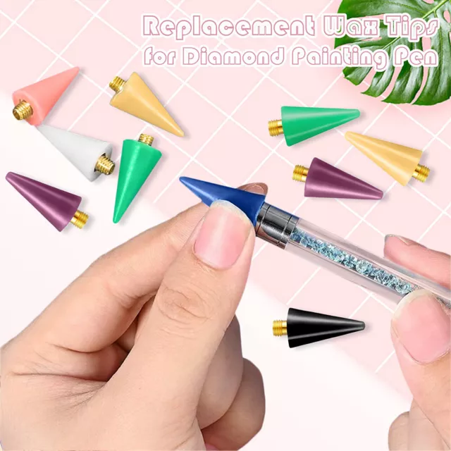 Self-Stick Drill Pens with Wax Glue Point Drill Pen for Nail Art Rhinestones FR 2