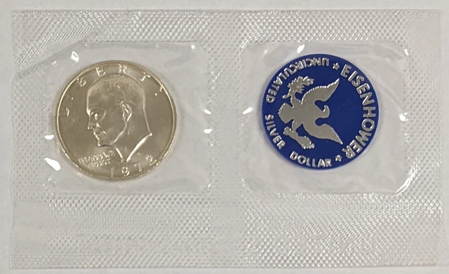 1972 S Eisenhower 40% Silver Dollar Unc