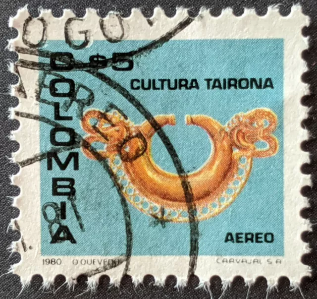 Stamp Colombia SG1496 1980 5P Tairona Culture Used