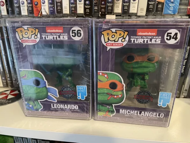 Funko POP MICHELANGELO Art séries 54 Et 56 sous HARD BOX scellée TMNT NEUF!