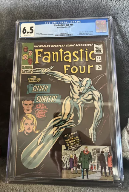 Fantastic Four #50 CGC 6.5 OW 3rd Silver Surfer 1966 Marvel Comics