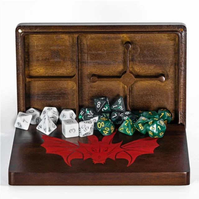 WOODEN DICE BOX. Dungeons and Dragons. Storage tray DND 5e Christmas