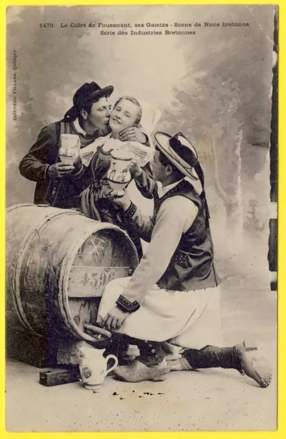 cpa Bretagne 29 series of BRETON INDUSTRIES Le CIDRE de FOUESNANT (Finistère)