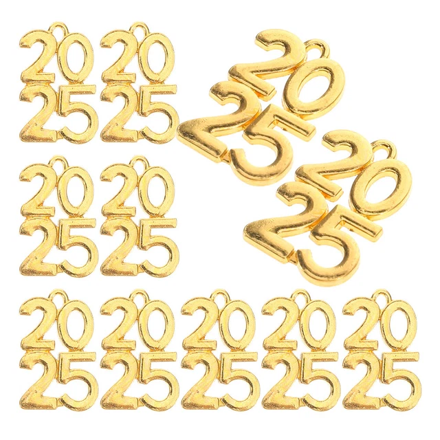 XOUDKE Weihnachts Charms Set - 50 Stück Gold Emaille Anhänger Für DIY Schmuck