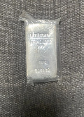 1kg GRUPPO Umicore Lingotti Barre Argento 1,000g 999 purezza 