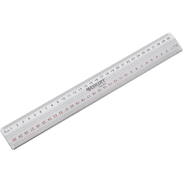 WESTCOTT Schneidelineal 30,0 cm, silber
