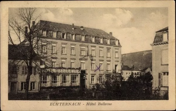 Ak Echternach Luxemburg, Hotel Bellevue - 10503818