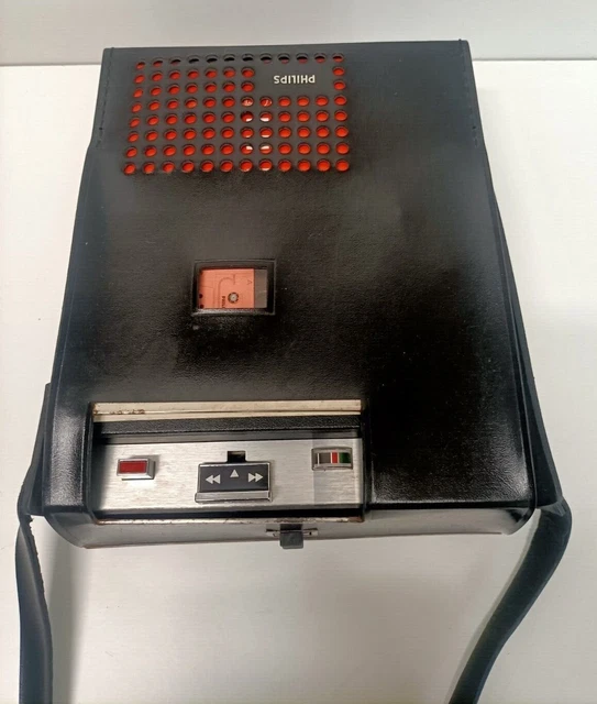 Philips El 3302 1967 Primo Lettore/Registratore Cassette K7 Ben Funzionante 