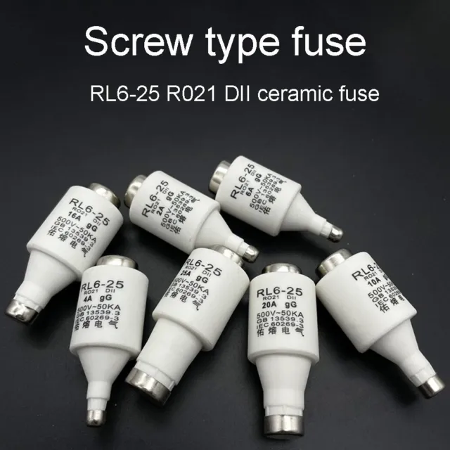 10 Pack RL625 R021 DII E27 SpiralCeramic Fuses for High Strength Performance