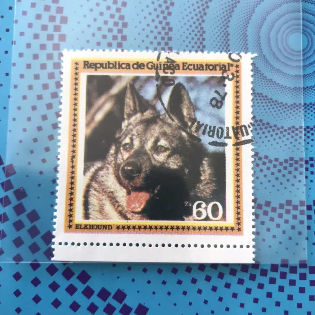 Elkhound Dog Hound Stamp Dogs Collectible #A