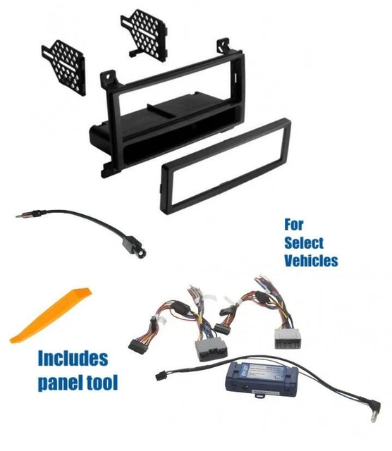 1 Din Car Stereo Dash Trim Kit Amp Steering Audio Wire Combo for some Jeep Dodge