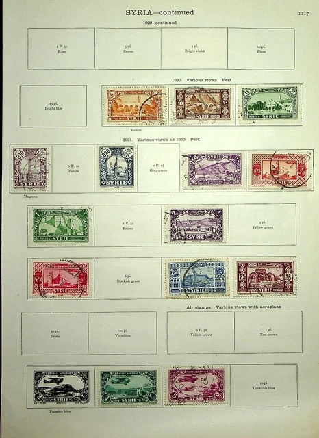 SYRIA: 1930-1936 Examples - Ex-Old Time Collection - 2 Sides Album Page (56742)
