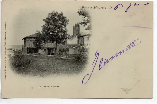 PONT A MOUSSON - Meurthe & Moselle - CPA 54 - le vieux moulin - Cpa Nuage 1900