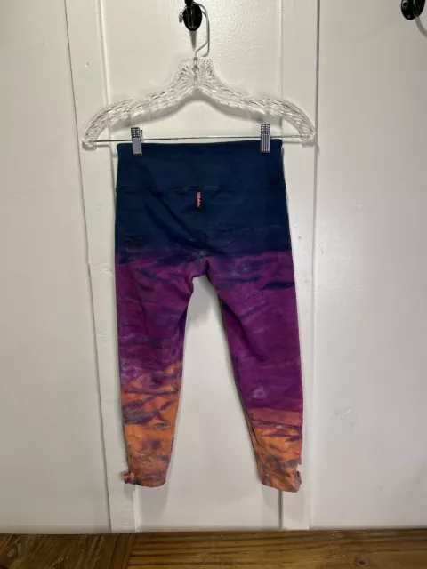 Hard Tail Forever Y2K Hombre Tie Dye Crop Leggings Women’s Small 3