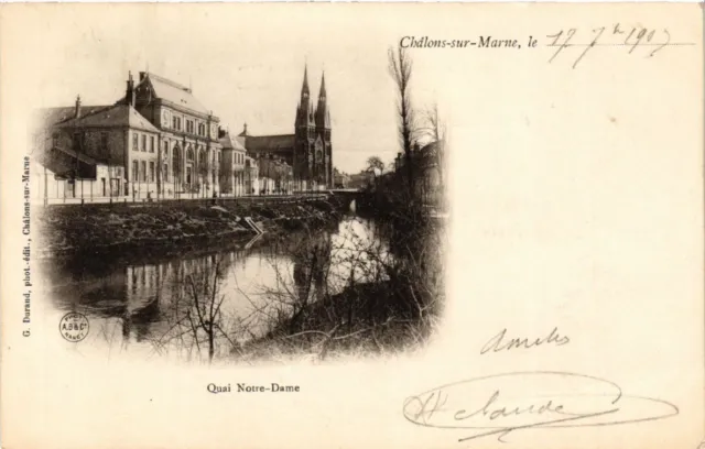 CPA CHALONS-sur-MARNE Quai N.-D. (491353)