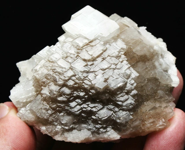 New find Rare Beauty White ladder-like Calcite Crystal Mineral Specimen