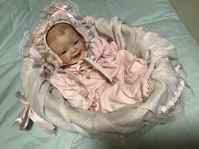 Ashton Drake Galleries baby girl with basket