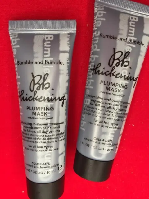 2x BUMBLE BUMBLE BB Thickening Plumping Mask 1oz Each, Travel Size NEW,FREE SHIP