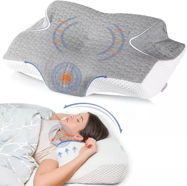 Cuscino in Memory Foam Ortopedico Cervicale per Dolore Al Collo Cuscino Ergonomi