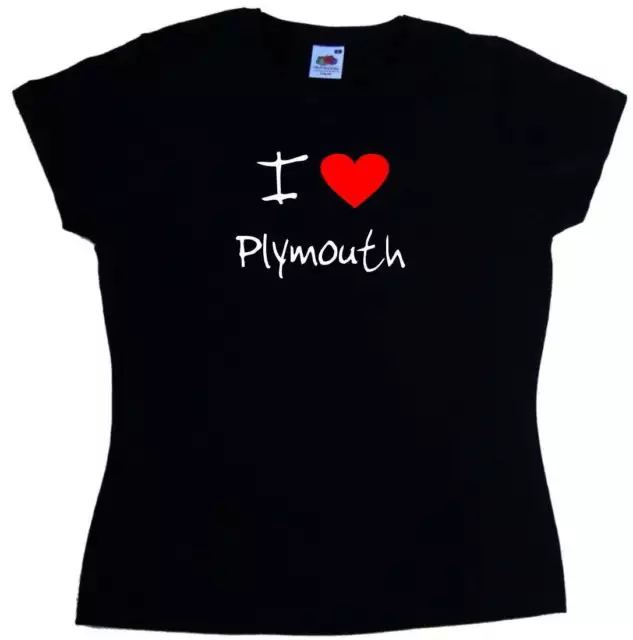I Love Heart Plymouth Ladies T-Shirt