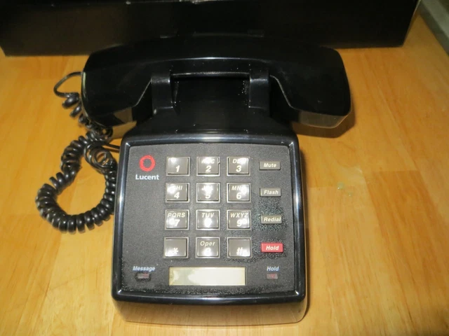 VINTAGE LUCENT PUSH Button Desk Phone w/Message Indicator, Black £21.05 ...