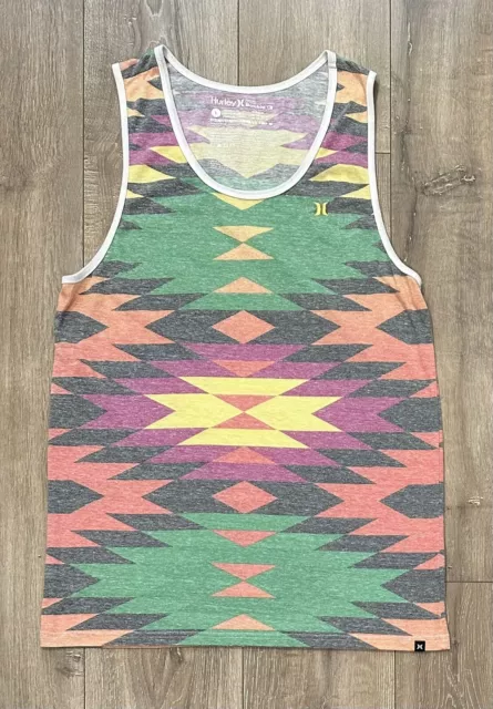 HURLEY Men’s Tri-Blend Aztec Tank Top Shirt Large Buckle Exclusive