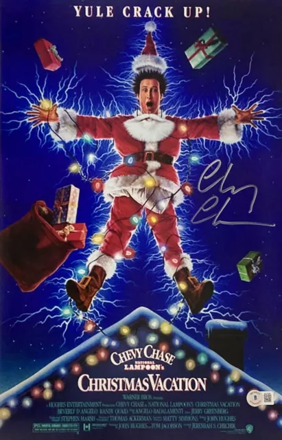 Chevy Chase Signed 11x17 National Lampoon's Christmas Vacation Photo BAS