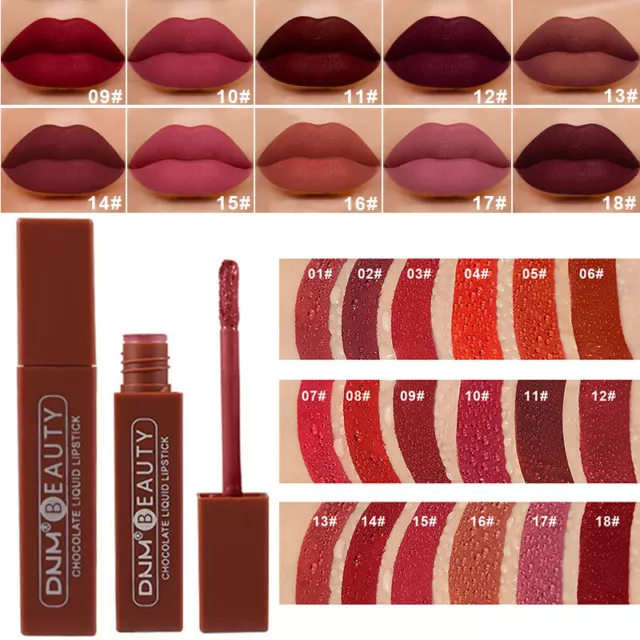 Femmes Lèvre Vernis Crème Durable Chocolat Gloss Rouge à Lèvres Liquide Ma ,