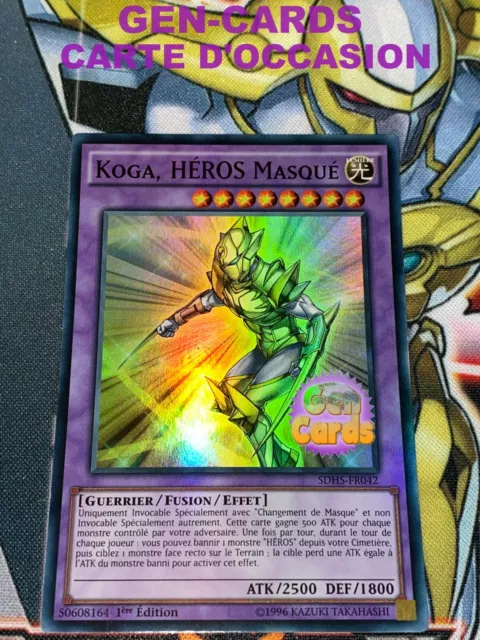 OCCASION Carte Yu Gi Oh KOGA, HEROS MASQUE SDHS-FR042 1ère édition