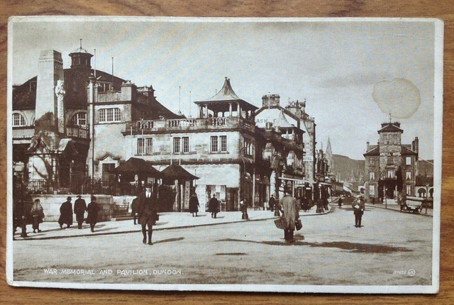 Vintage Postcard War Memorial and Pavilion, Dunloon RP  . Free Postage