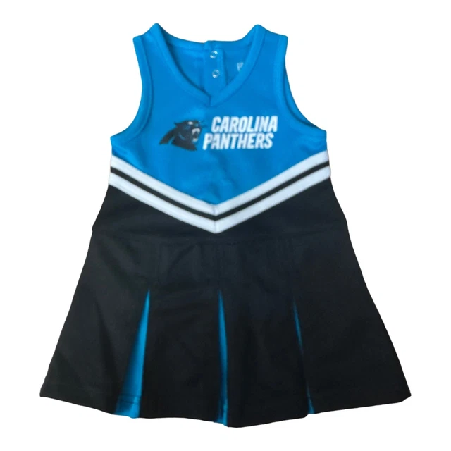 Carolina Panthers NFL Team Apparel Toddler Girls Sz 12M Cheerleader Outfit