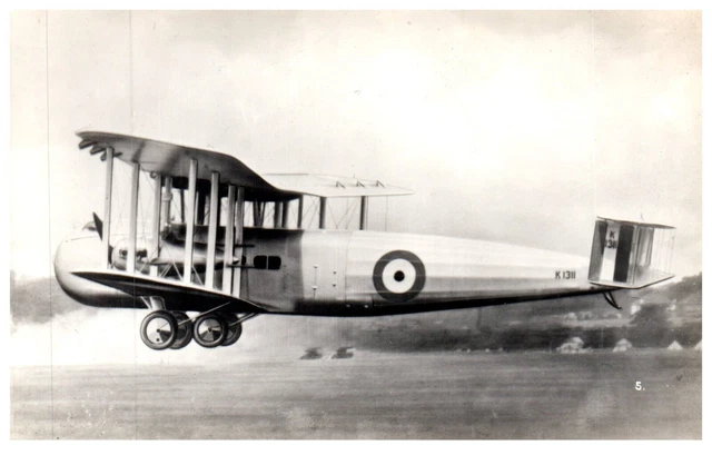 Vickers Victoria K1311 RAF No. 70 Squadron Bomber Transport RPPC Postcard
