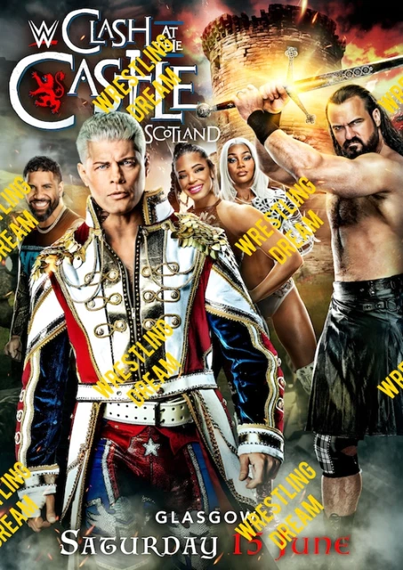 WWE CLASH AT The Castle Scotland 2024 Quality A3 Poster £4.99 - PicClick UK