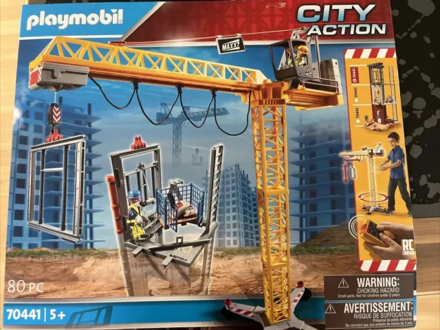 Playmobil 70441 RC Baukran mit Bauteil City Action Kran Baustelle