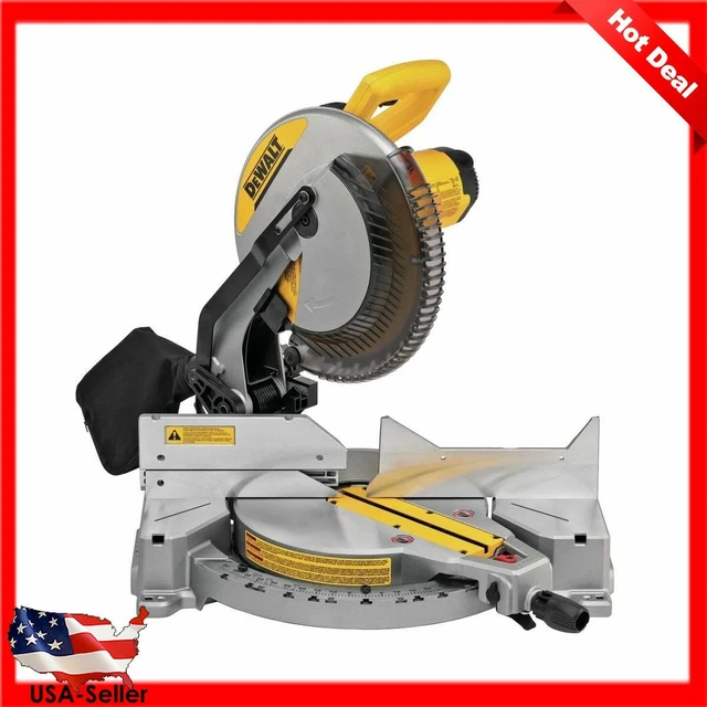 DEWALT DWS715 12INCH Stainlesssteel Miter Saw, 15Amp, Single Bevel