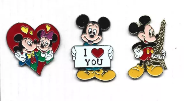 Pin's Disney Mickey lot de 3 pin's