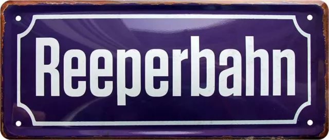 Reeperbahn Straßenschild Bar Kneipe Pub Lokal Hamburg Blechschild Poster B0151