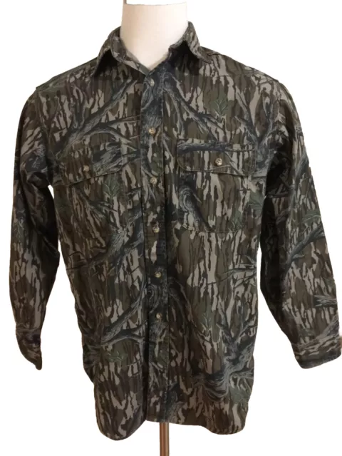 CARHARTT MEN LARGE L/S Mossy Oak Treestand shirt Camouflage Camo USA ...