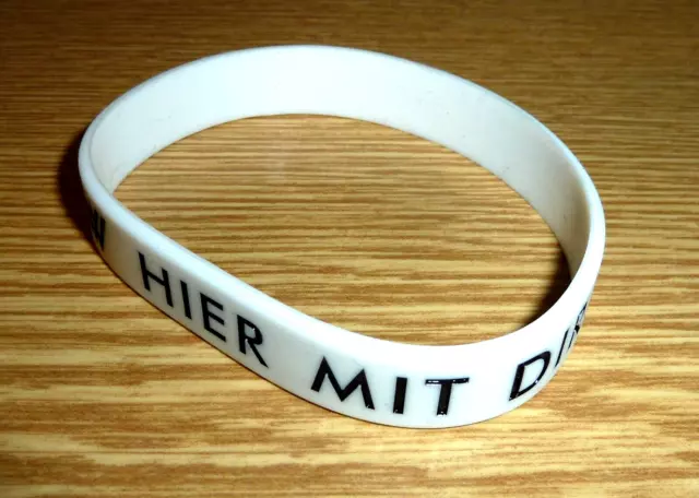 Original Wincent Weiss Armband / Silikonarmband weiß " HIER MIT DIR " NEU