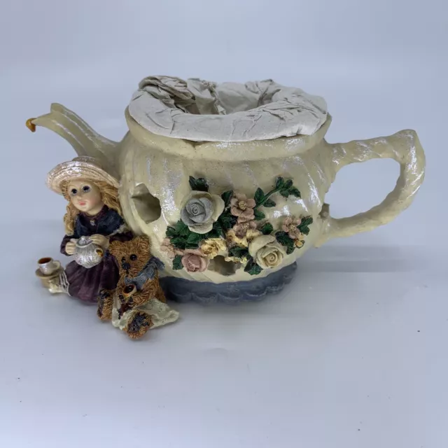 Whitney Wilson Tea Candlelight Yesterdays Child 27950 Dollstone Votive Teapot 1e 2